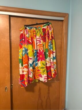 Colorful Tropical Floral Skirt